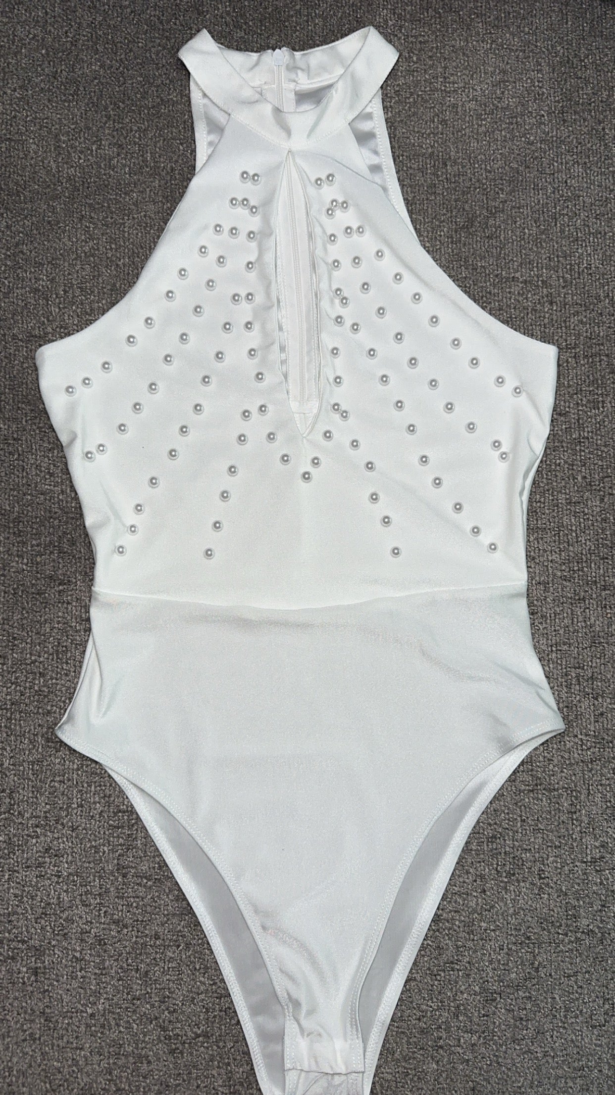 CHIC AND CLASSY PEARL BODY SUIT