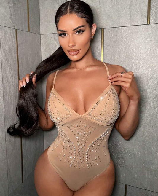 SHIMMER AND SHINE RHINESTONE BODYSUIT